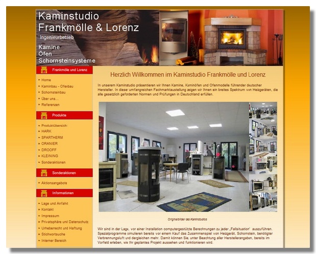 Homepageprogrammierung Kaminstudio