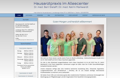 Praxishomepage Alleecenter