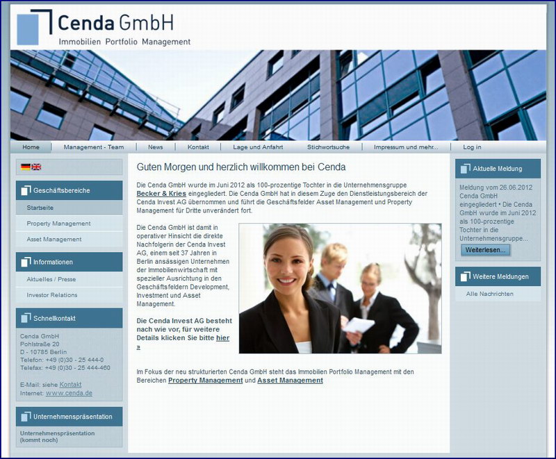 Homepage für ein Immobilienunternehmen erstellen