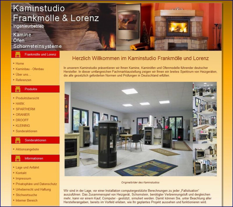 Homepage für ein Kaminstudio erstellen
