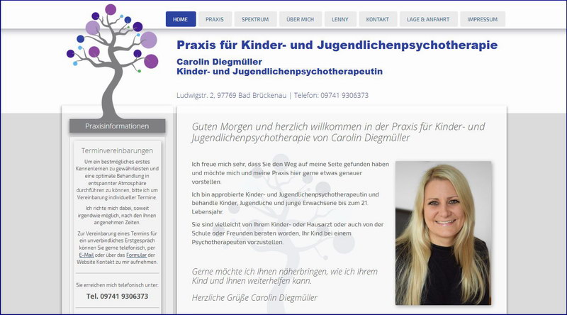 Praxishomepage für  Psychotherapie