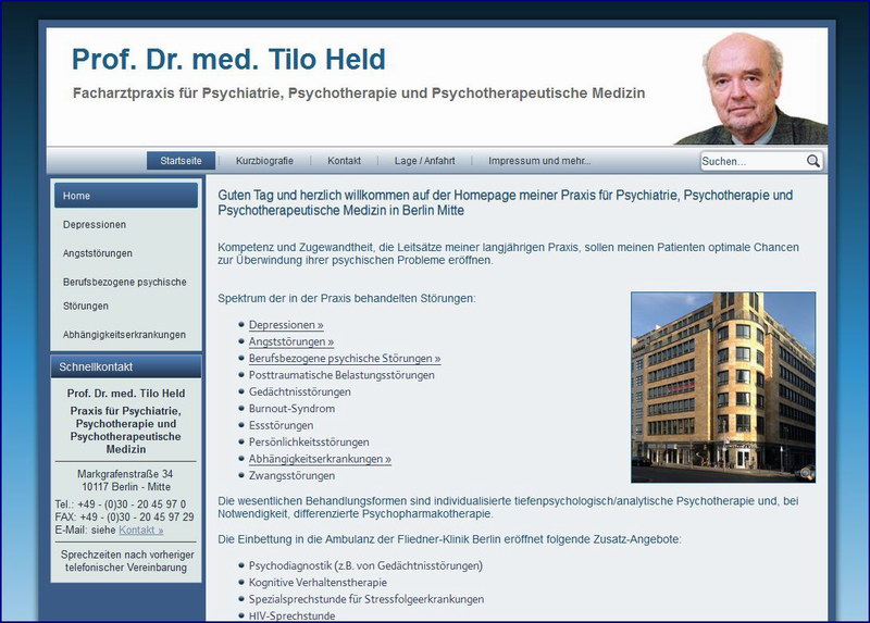 Praxishomepage für einen Psychiater erstellen