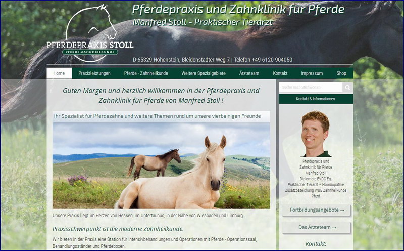 Praxishomepage für die Tierarztpraxis