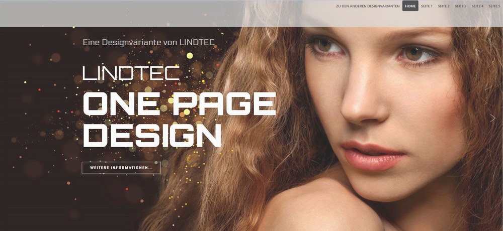 Unternehmenshomepage im one page design