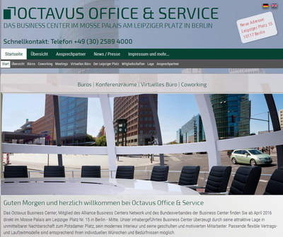Unternehmenshomepage Business Center